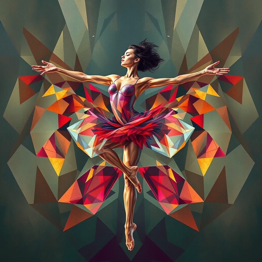 Geometric Abstract Portrait of Spectral Acrobat