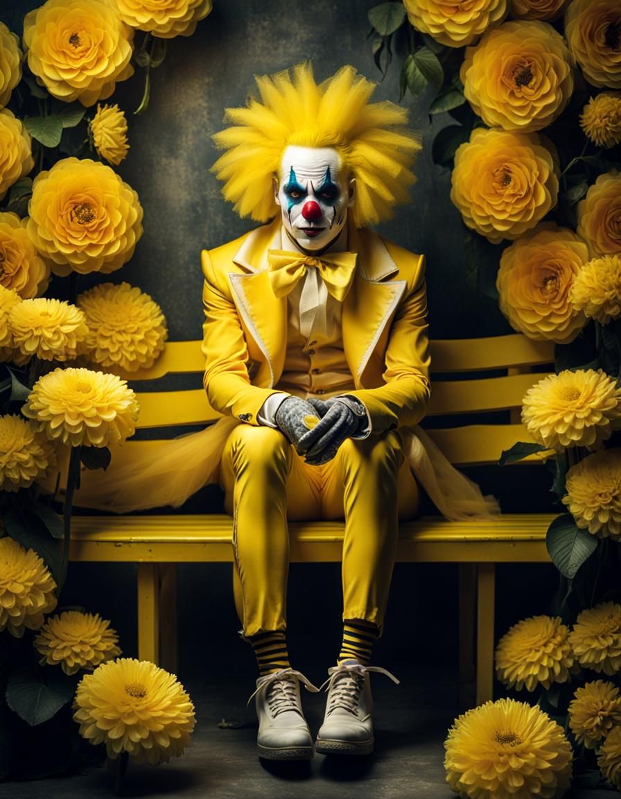 Ethereal Yellow Lich Clown in Flourish of Yellow Beauty