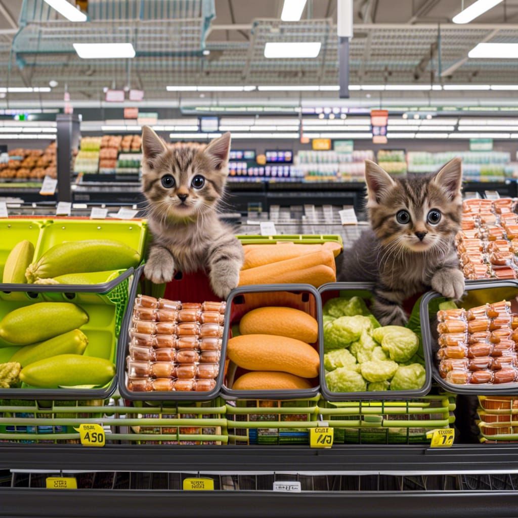 Playful Kittens Shop for Tuna