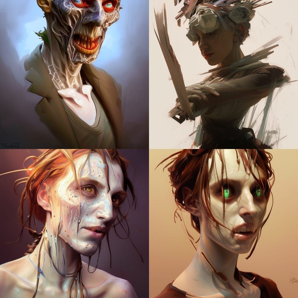 Ethereal Fiddlesticks Portrait in Triadic Colors