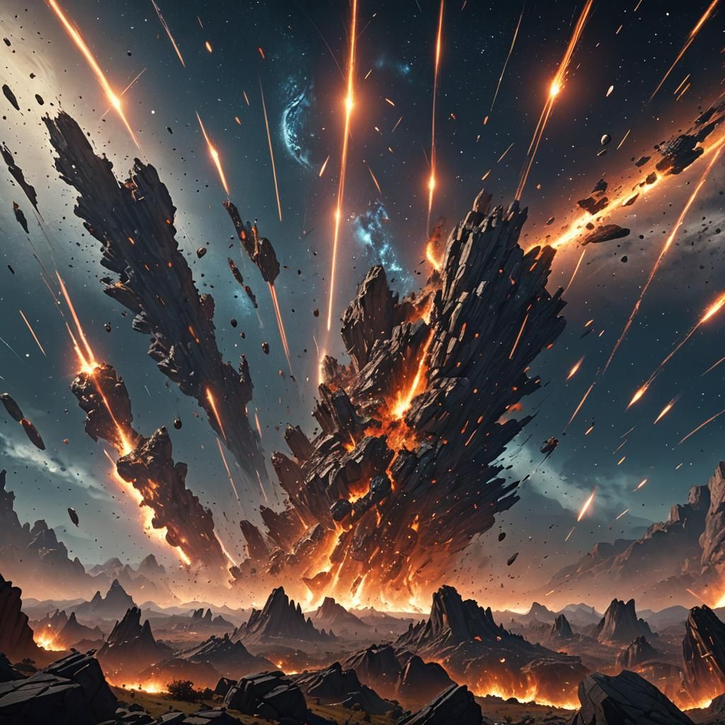 Surreal Meteors Attacks Sky in Vibrant Color