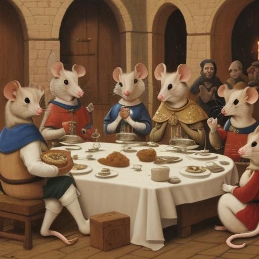 mice in a medieval banquet