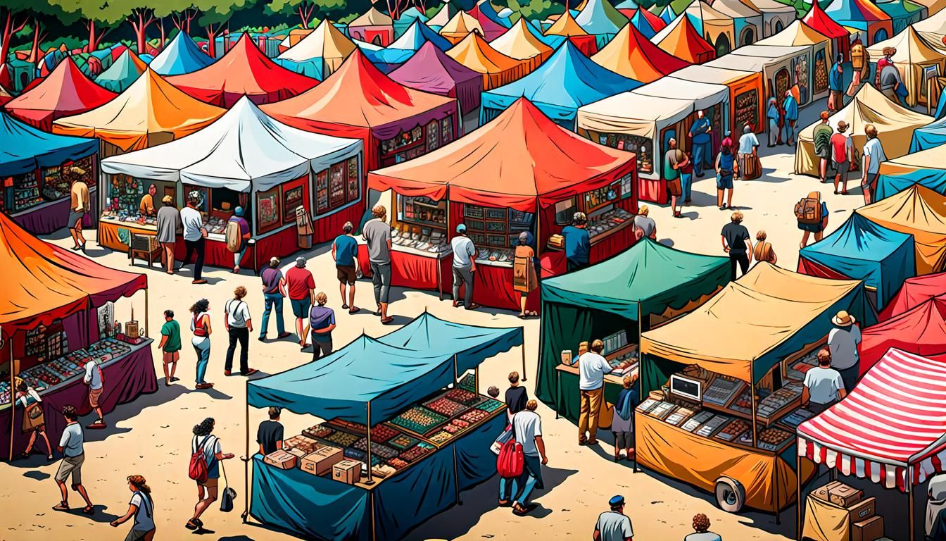 Vibrant Bohemian Music Festival Scene