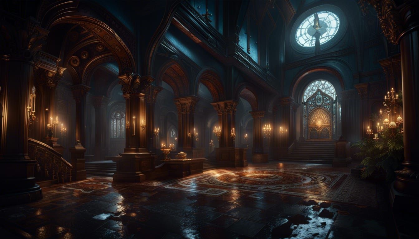 Cyberpunk Dreamscapes in Deep, Vibrant Hues