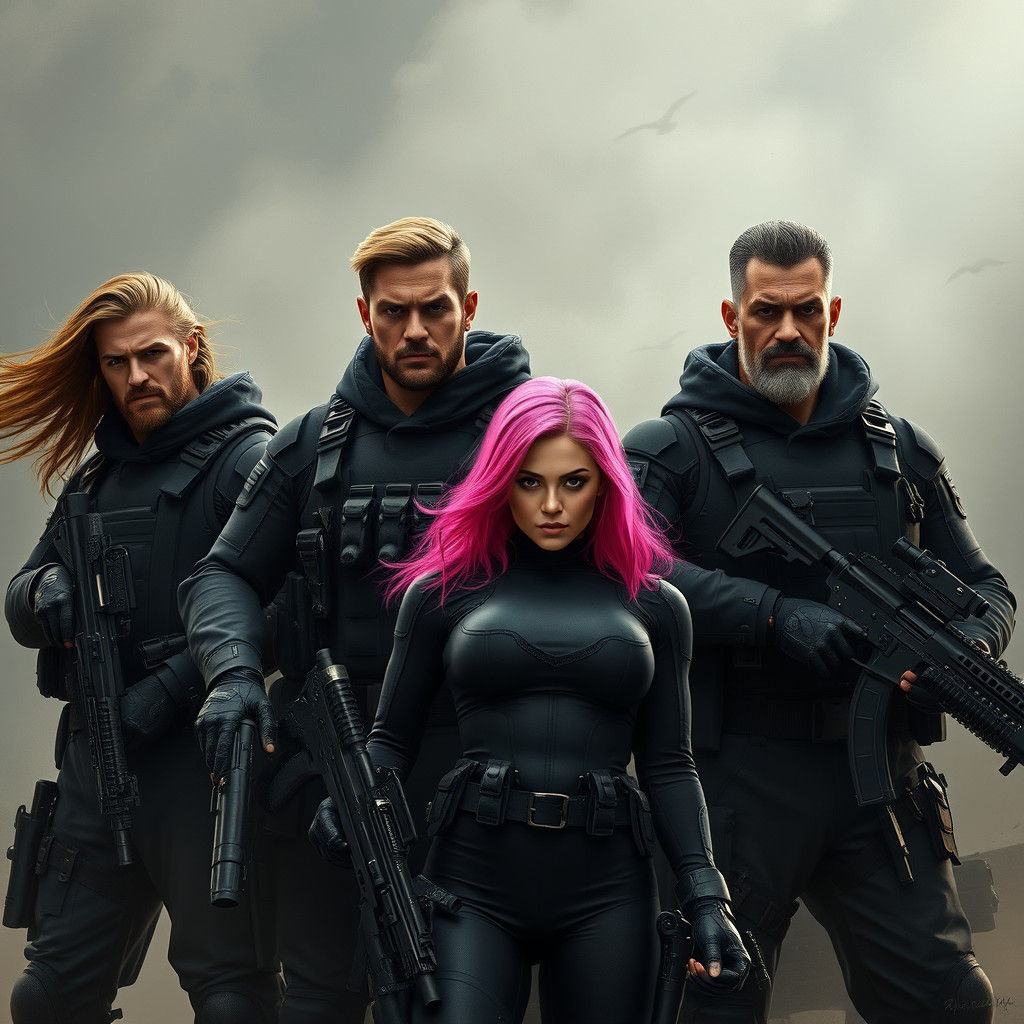 Tactical Operatives Stand United in Black Gear