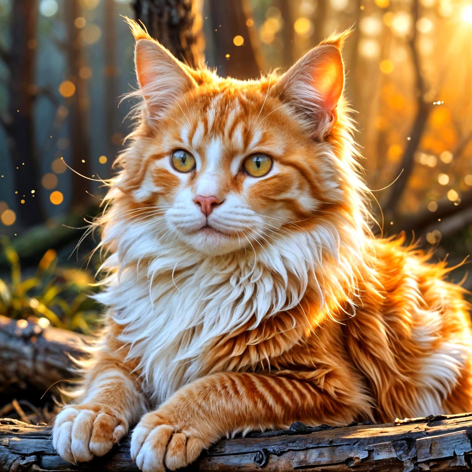 Hyperdetailed Oil Painting of a Tabby Cat