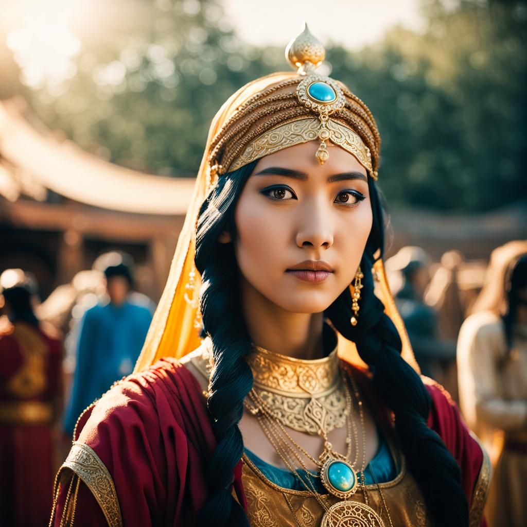 Gorgeous Asian American Cosplayer as Arabian Genie in Renais...