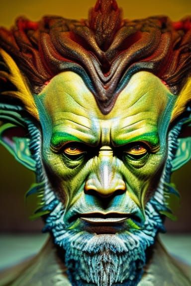 Dynamic Portrait of Broly Akuma in Sharp Focus, Intricately...