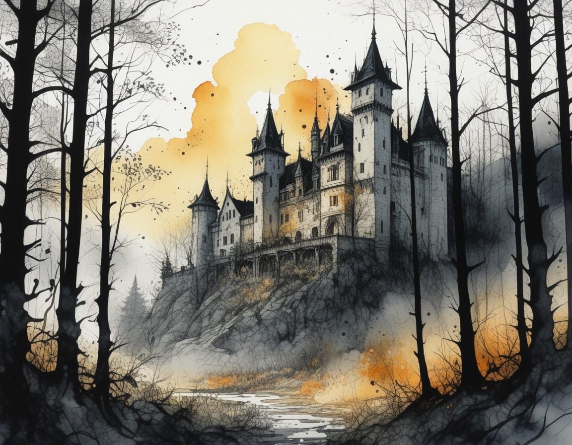 close up portrait, neurographic Ink, watercolour, alcohol Ink, Richard Burlet impressionist style, detailed colored ink ...