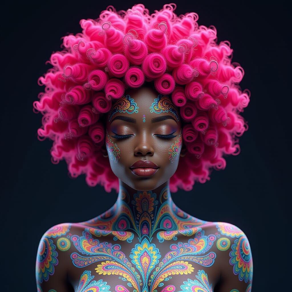 Psychedelic Paisley: A Vibrant 3D Render