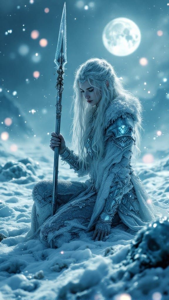 Ethereal Frost Maiden on Frozen Battlefield