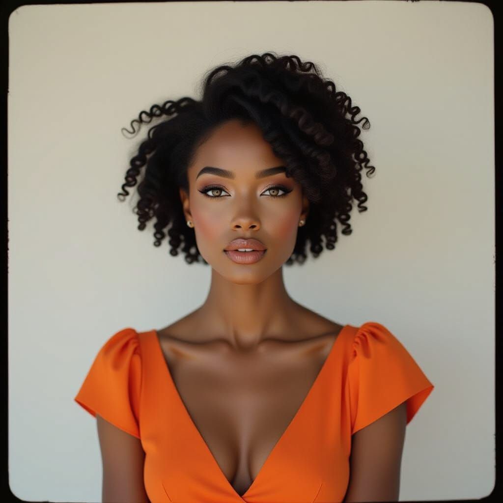 Striking Portrait of a Black Woman in Cinematic Lighting