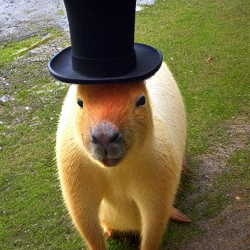 Capybara in Elegant Top Hat