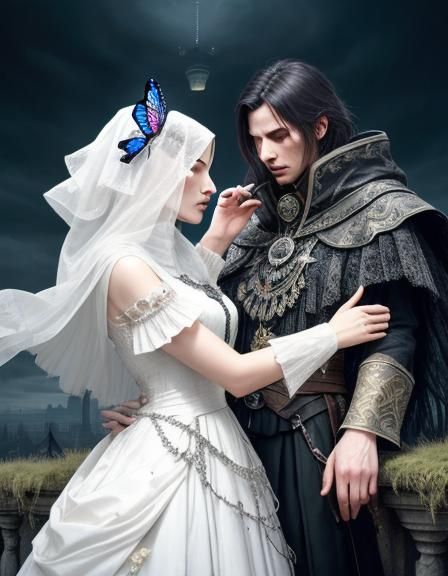 Dark Lord Zekk Stands Beside Starlight Tippi, Foreboding Des...