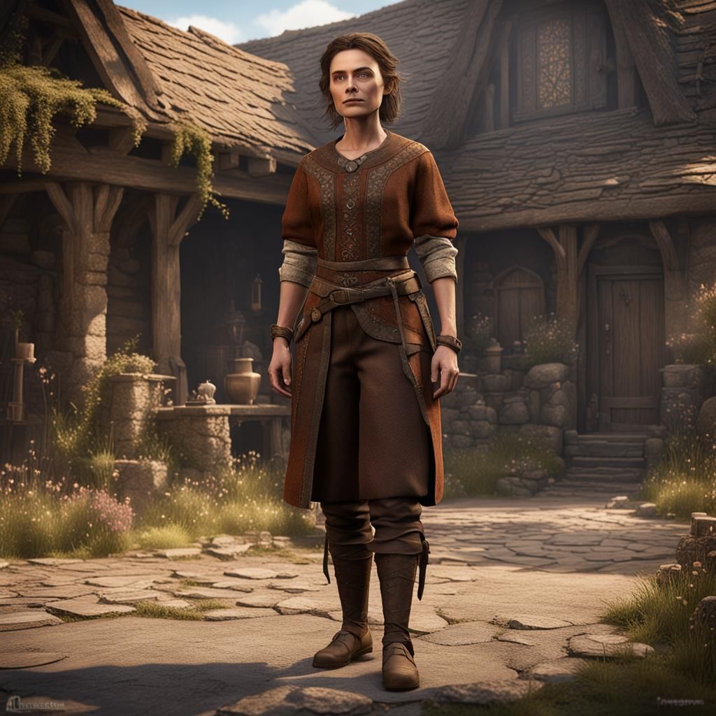 Medieval Villager in Detailed Fantasy Concept Art