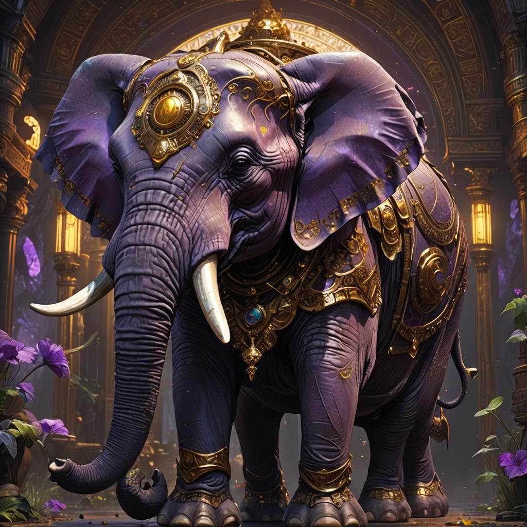 Vibrant Hybrid Beast in Dark Fantasy