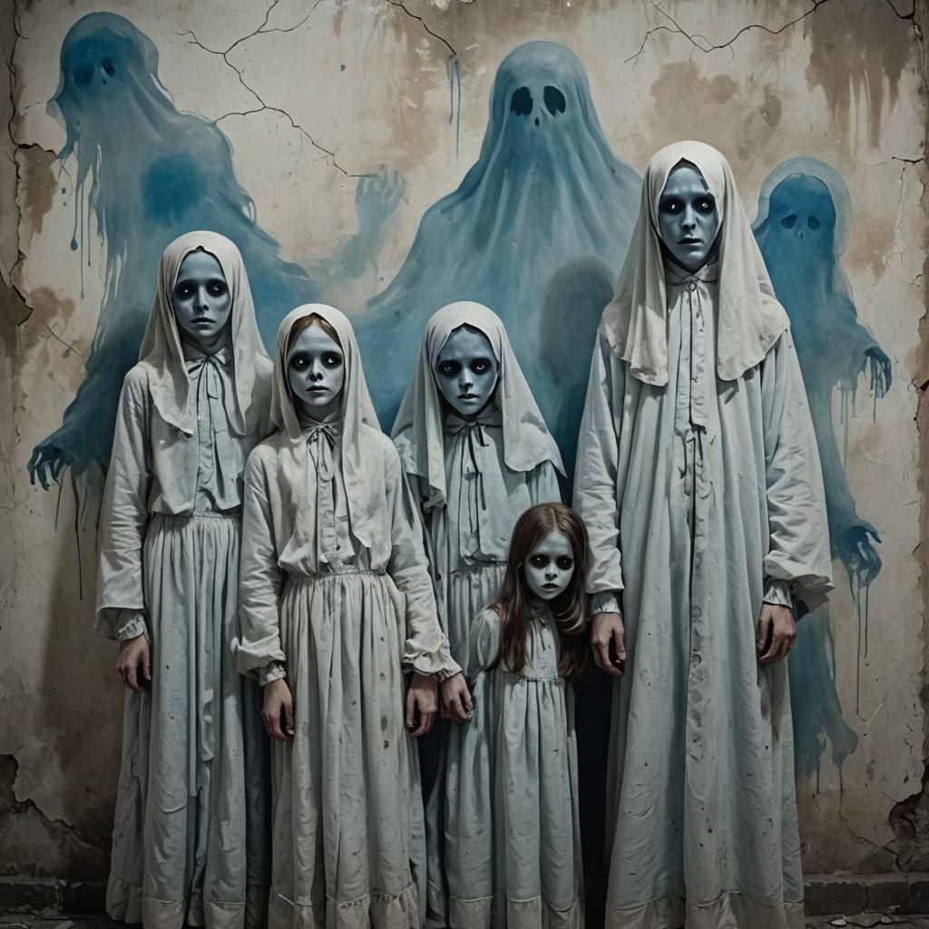 Disturbing Encounter: Elegant Horror in Pale Blue