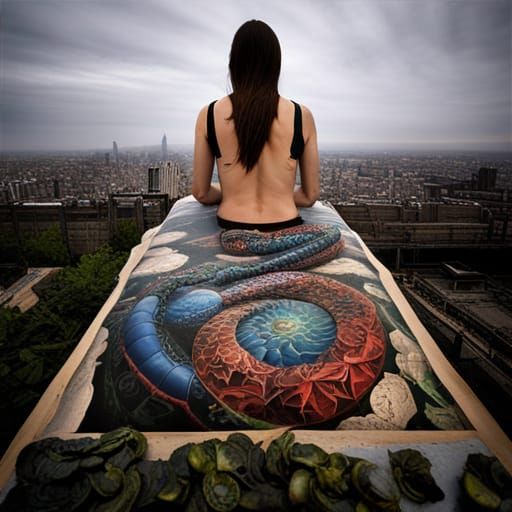 High above looking down photograph: A  Poetic Spiral industr...