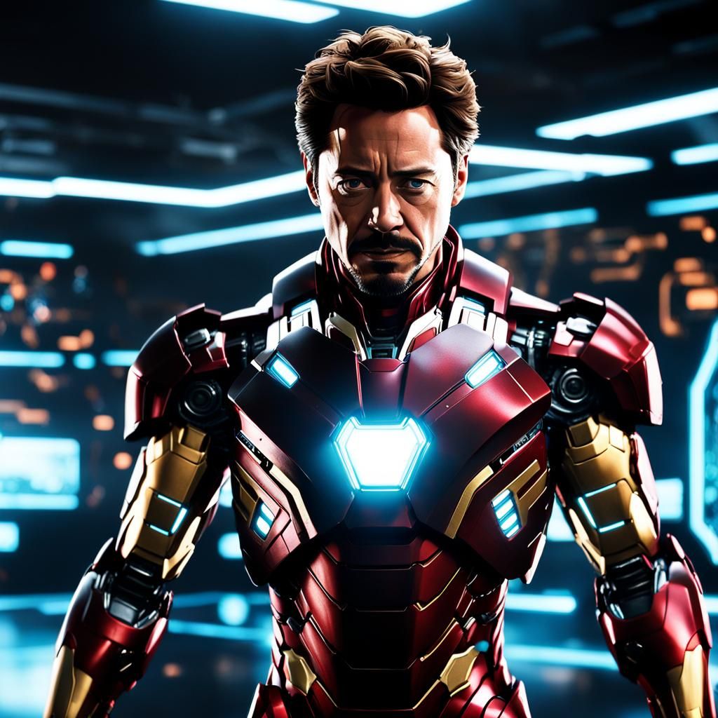 Tony Stark Unveils His Iron Man Transformation in Hyper-Real...