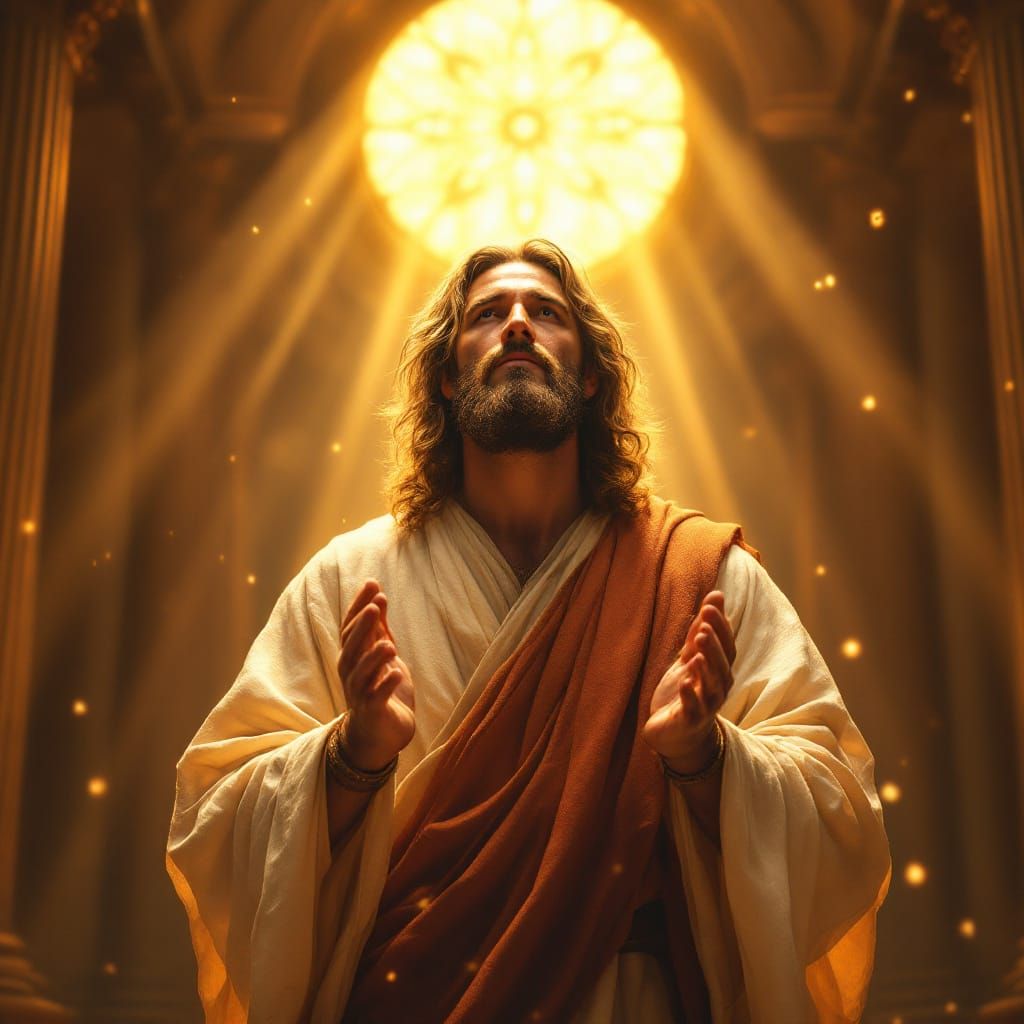 Cinematic Portrait of Biblical Figure in Prayer