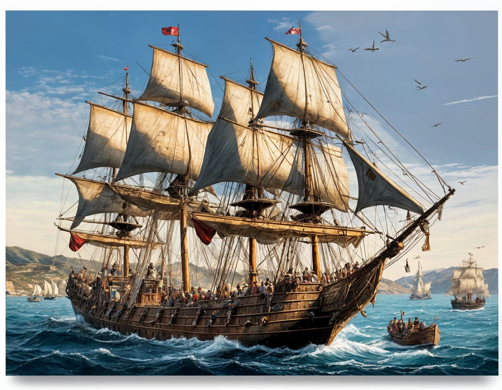 Aydinid and Hospitaller Fleets Clash in Epic Naval Battle