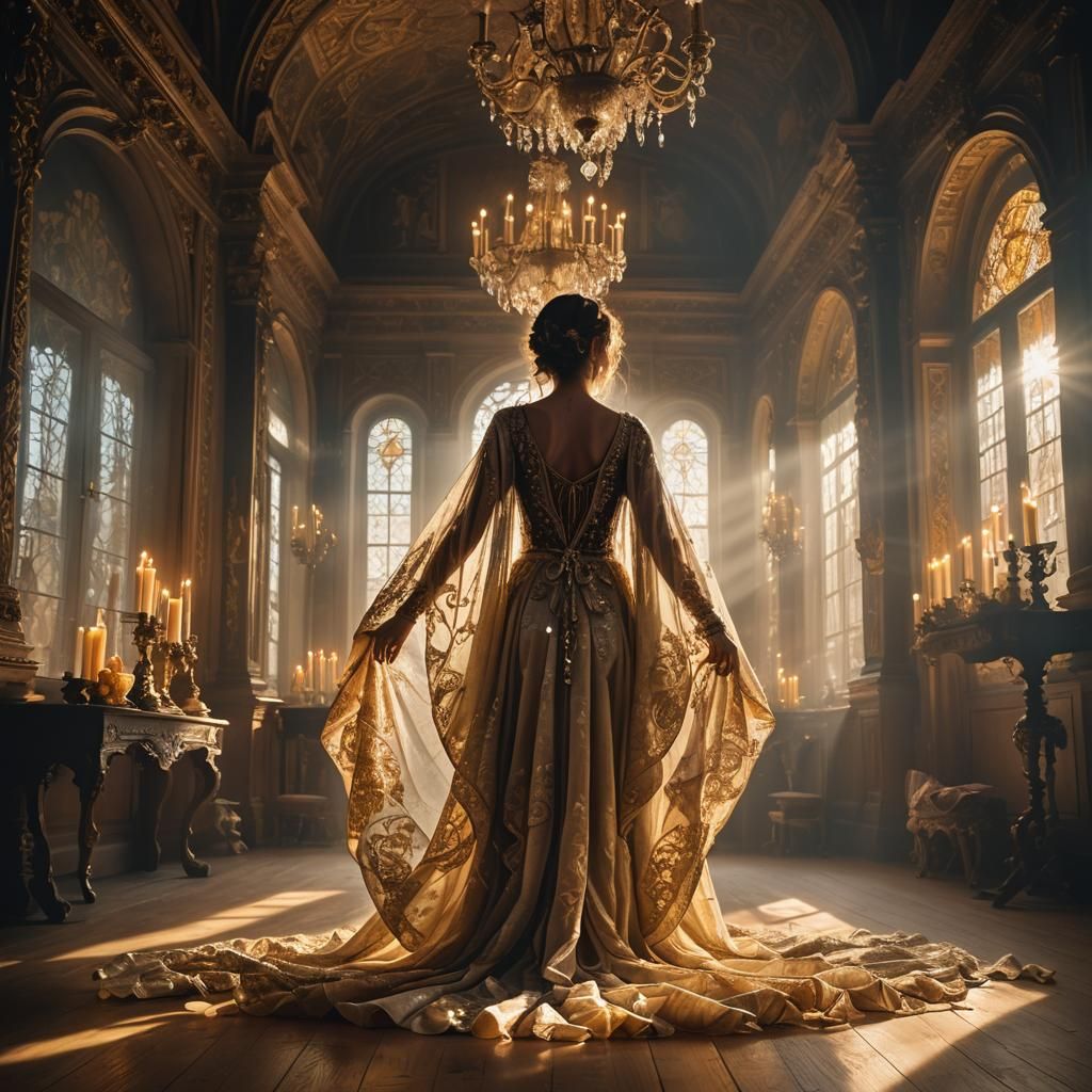 Baroque Figure in Ethereal Warmth