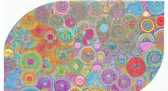 Surreal Kaleidoscopic Garden in Vibrant Digital Art