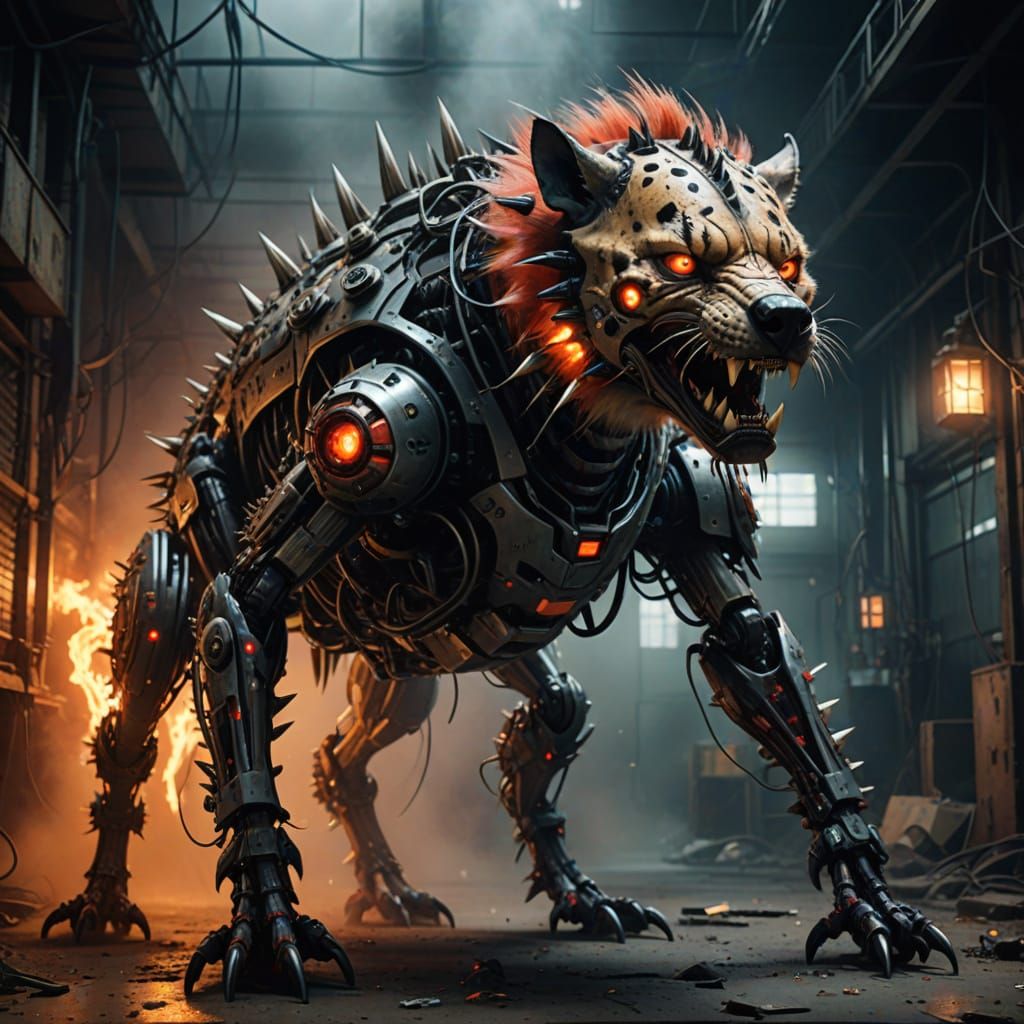 Cybernetic Beast: A Dark, Gory Future Creature