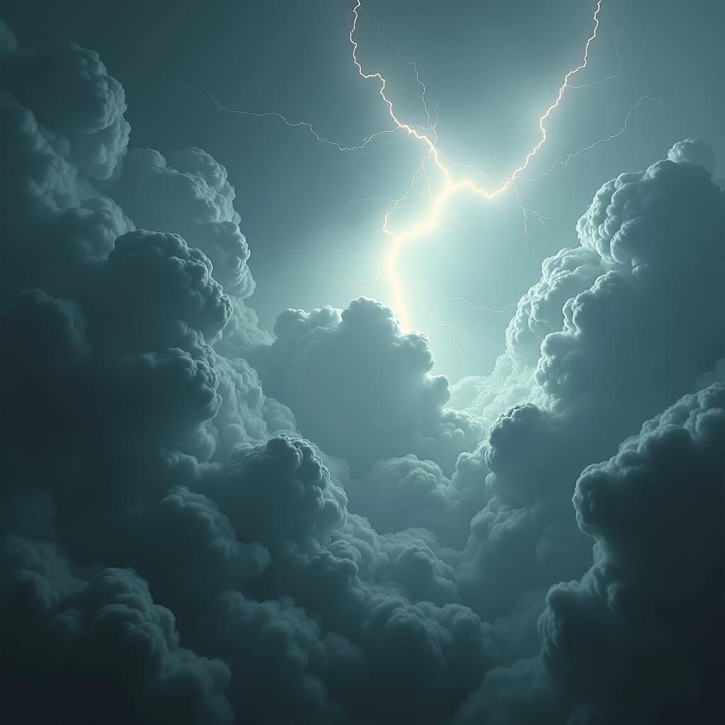 Electrically Charged Nimbus Clouds in Sci-Fi Style