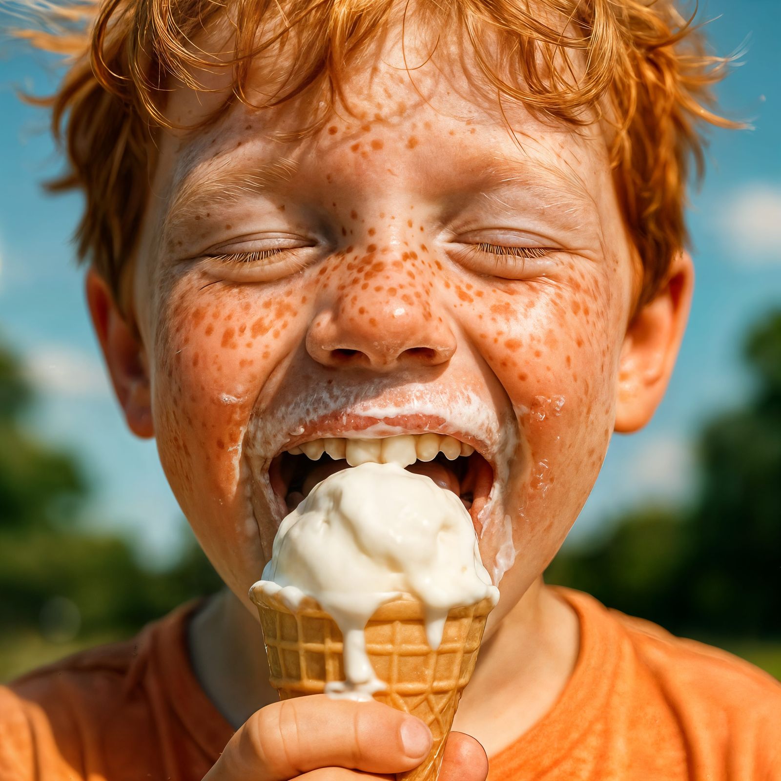 Blissful Boy's Summer Day Ice Cream Cone