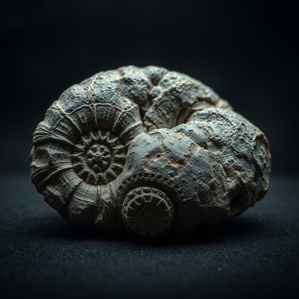 Ancient Fossil in Hyperrealistic Detail
