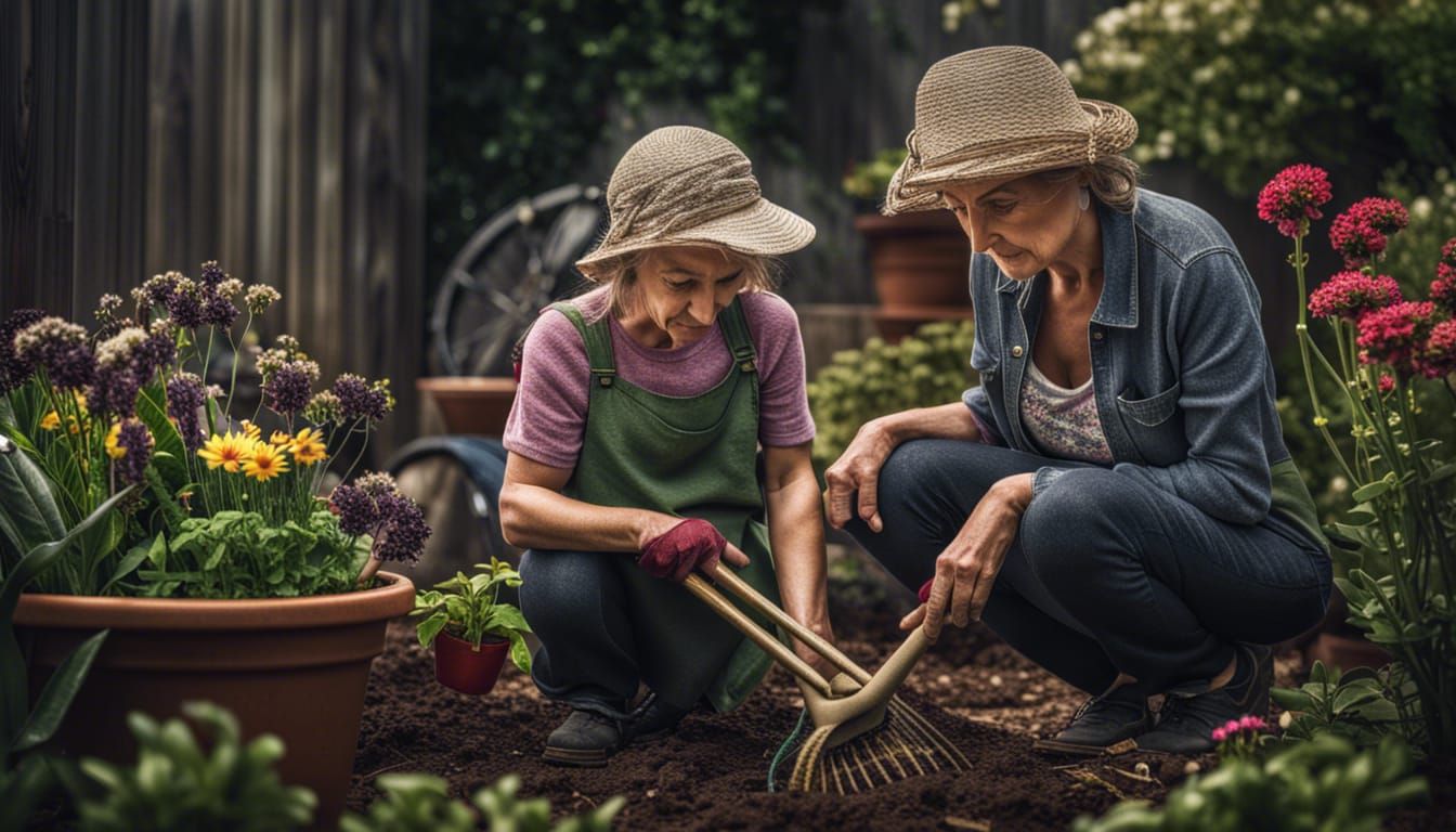 Epic Digital Garden Scene in Hyperrealistic HDR