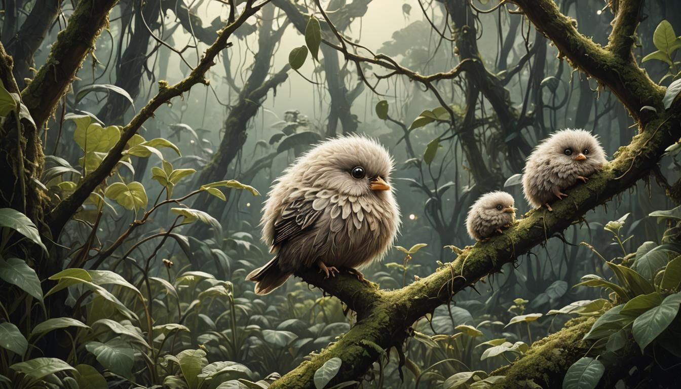 Surreal Landscape in Vibrant, Whimsical Style