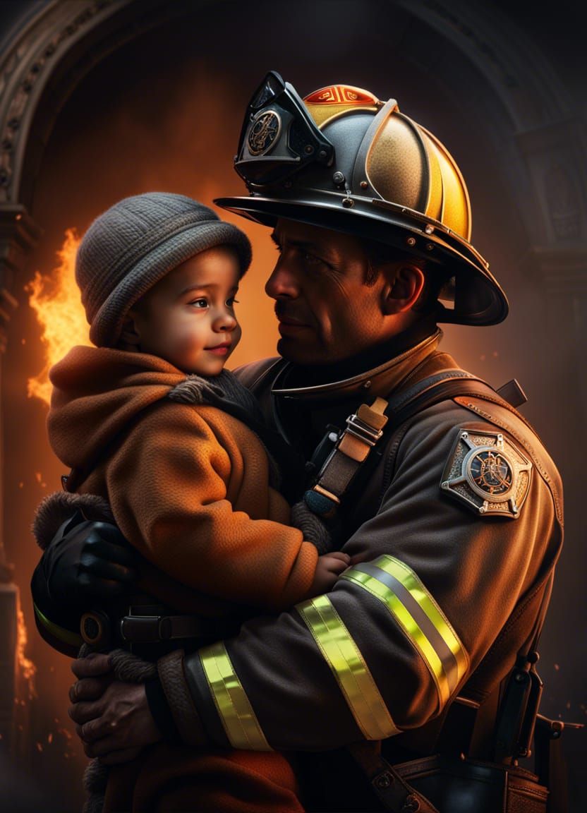 Emotional Reunion Between Fireman and Toddler in a Breathtak...