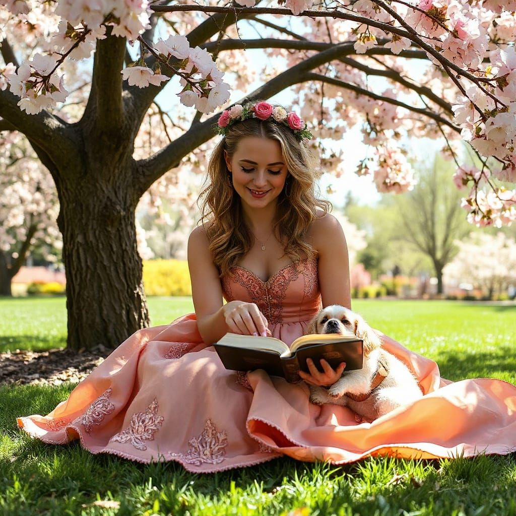 18th Century Swedish Princess in Whimsical Fantasy Scene