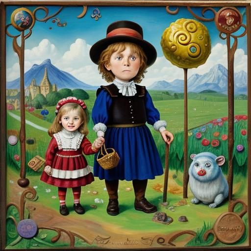 Surreal Fairy Tale Siblings in a Fantastical Chocolate Facto...