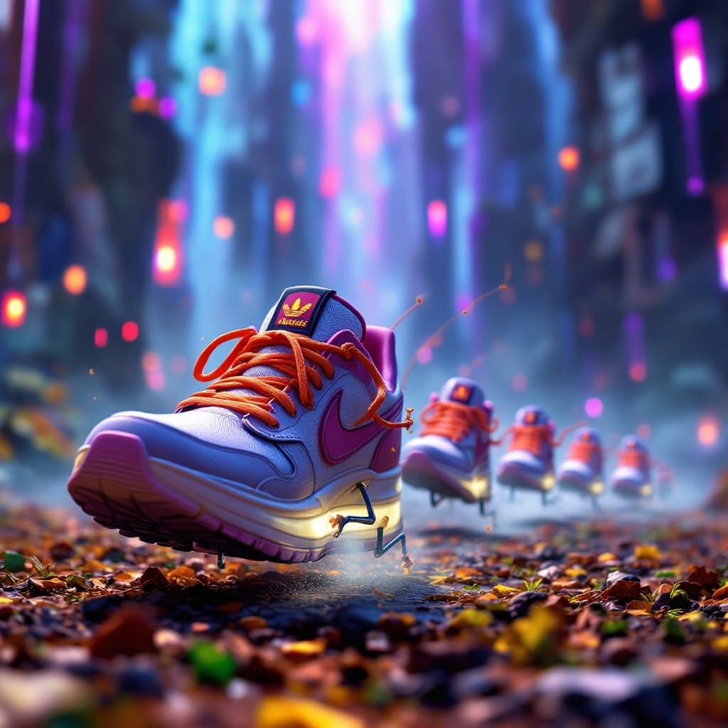 Sneakers Run Wild in Whimsical Concept Art