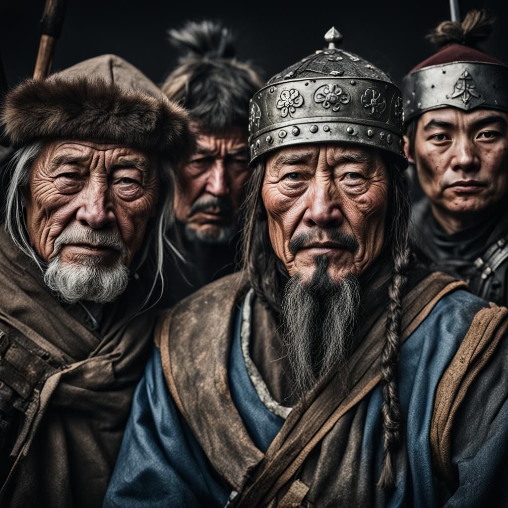 Medieval Warriors in Hyperrealistic Portrait