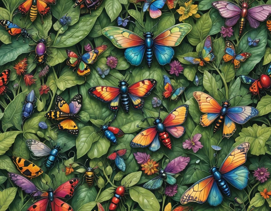 Garden Guardians in Vibrant Close-up