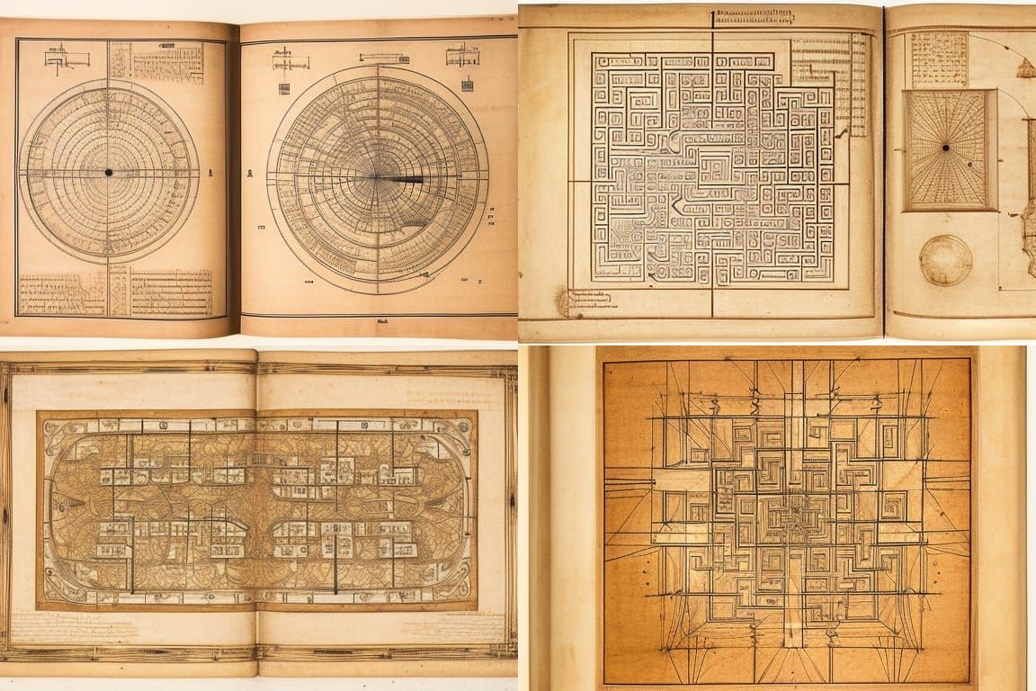 Maze Masterpiece in Intricate Brown Ink