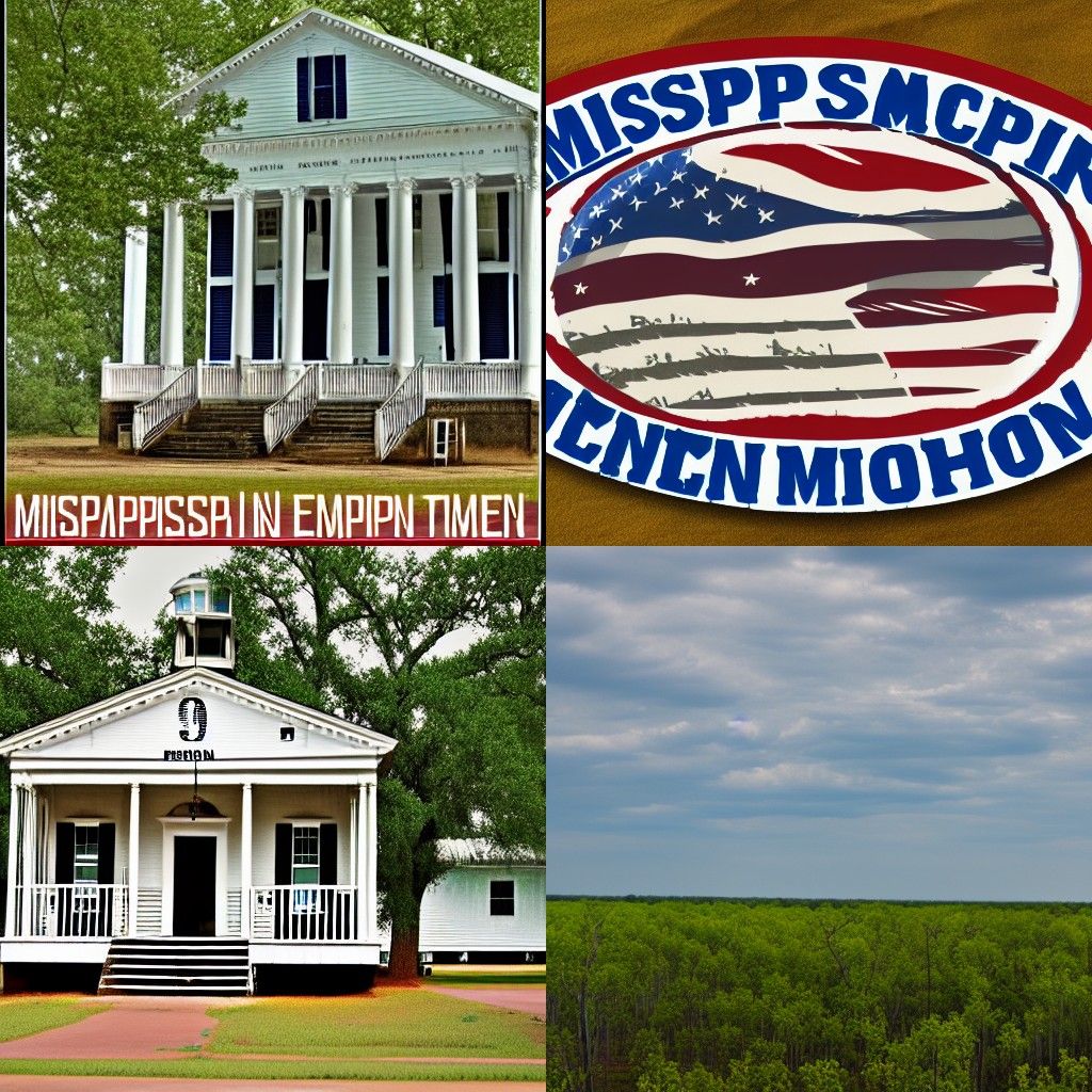 Southern USA River Landscape in Watercolor