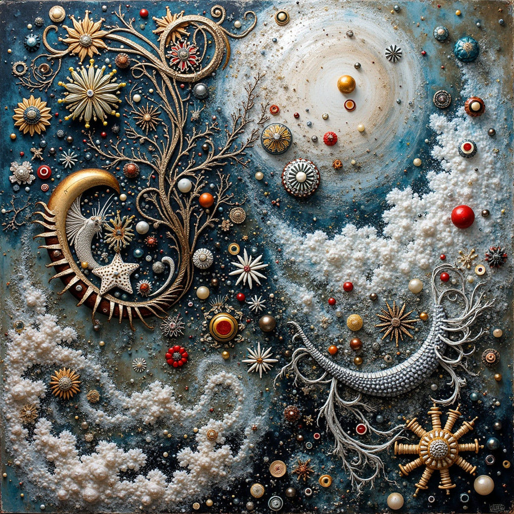 Abstract Art with Rock Singers and Magical Particles