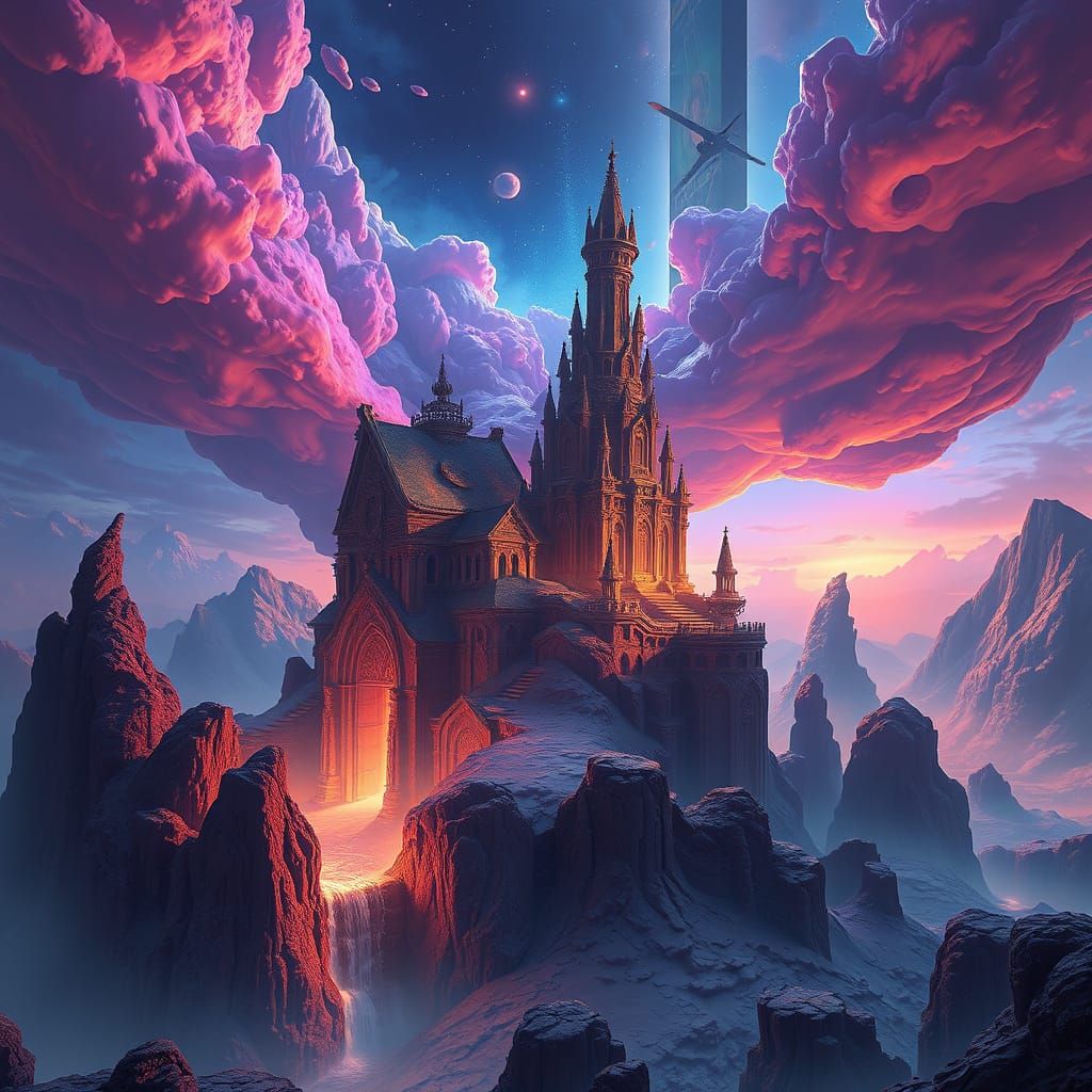 Fantastical Richat Structure in Deep, Vibrant Colors