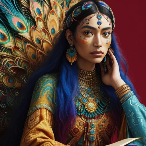 Radiant Amazonian Goddesses in Cosmic Splendor