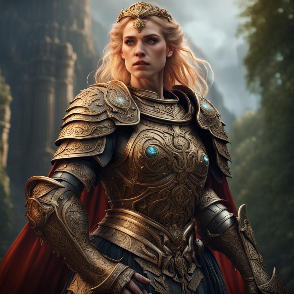 Visionary Goddess Germania in Immersive Armor