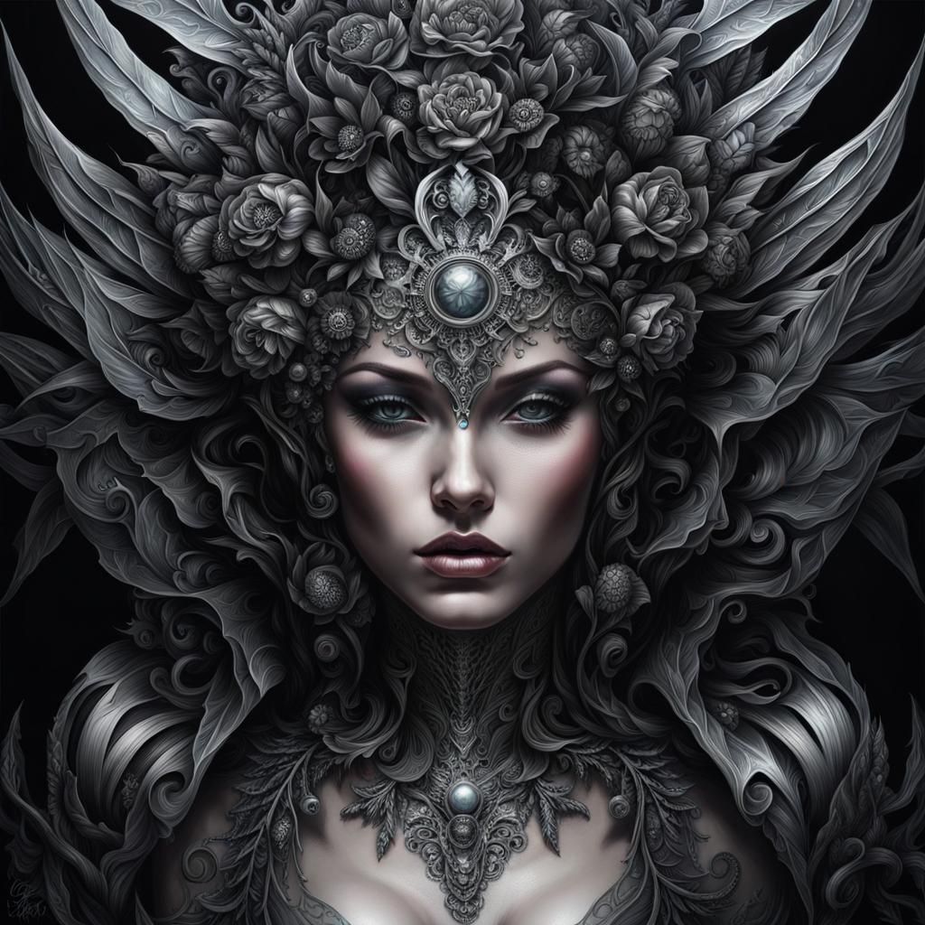 Cyberpunk Steampunk Fairy in Shiny Steel Armor