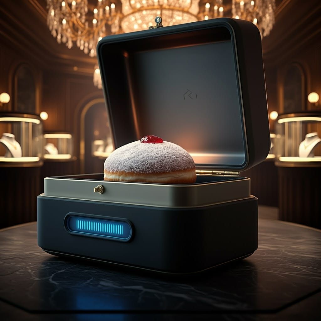 Luxurious Jewelry Box in Futuristic Minimalist Style with Tr...