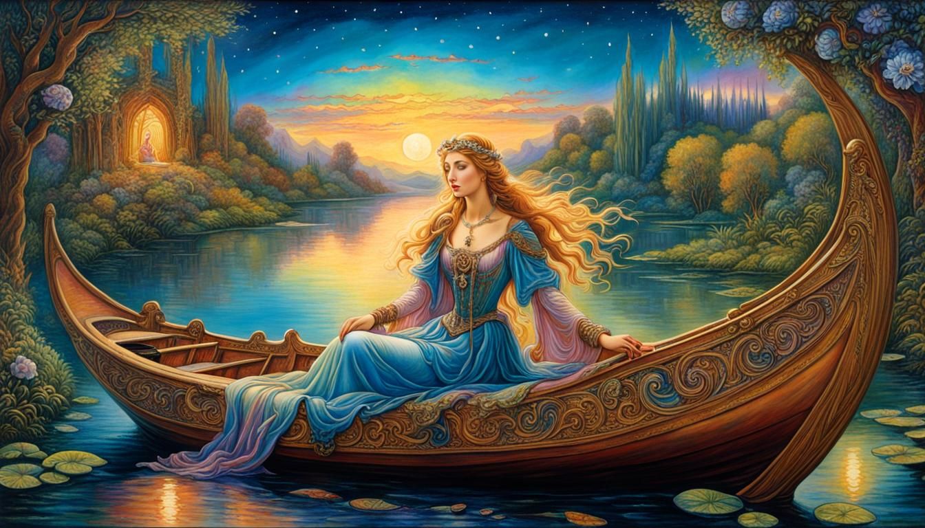 Ethereal Lady in a Dreamy Fantasy Realm