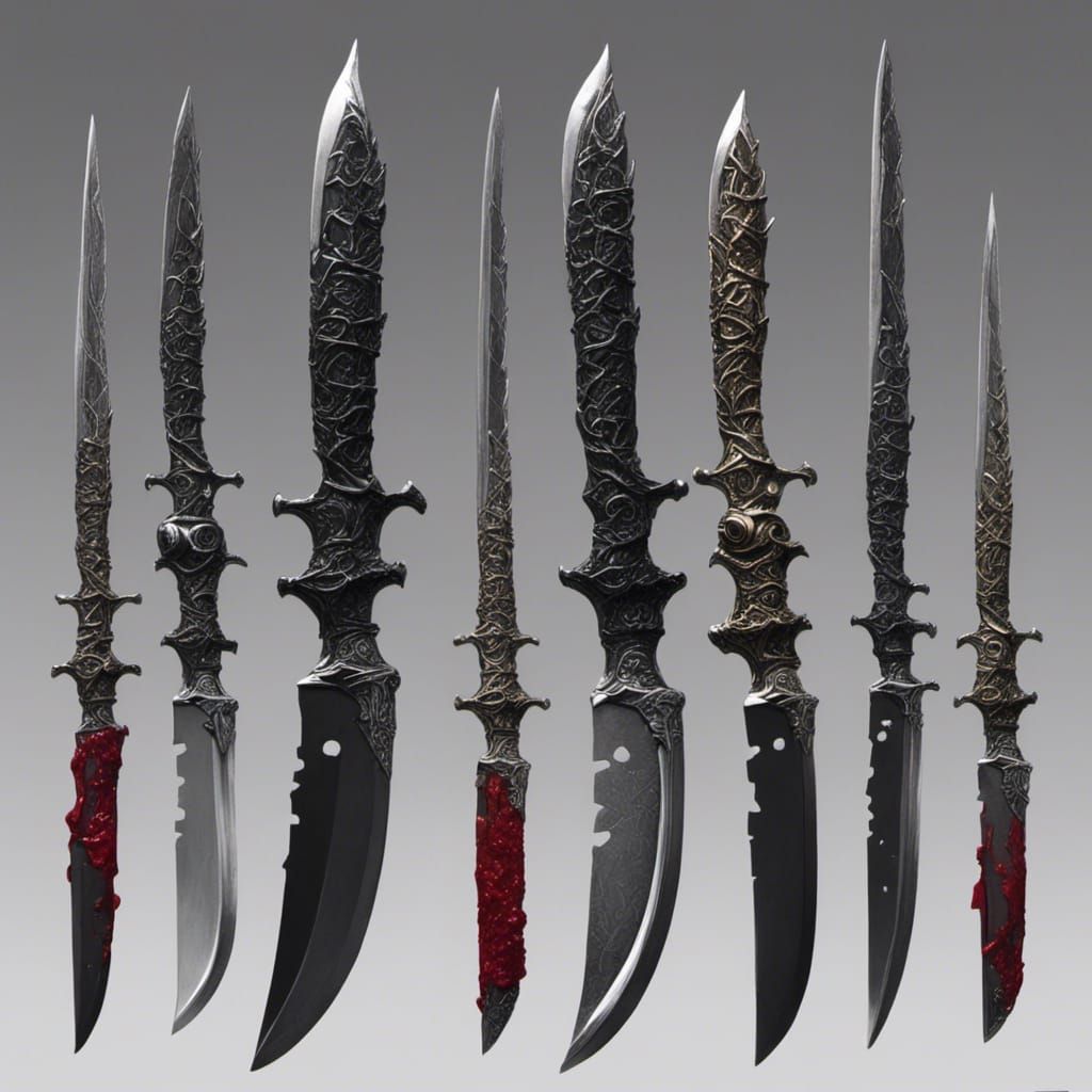 Surreal Comic Book-Inspired Metallic Knife