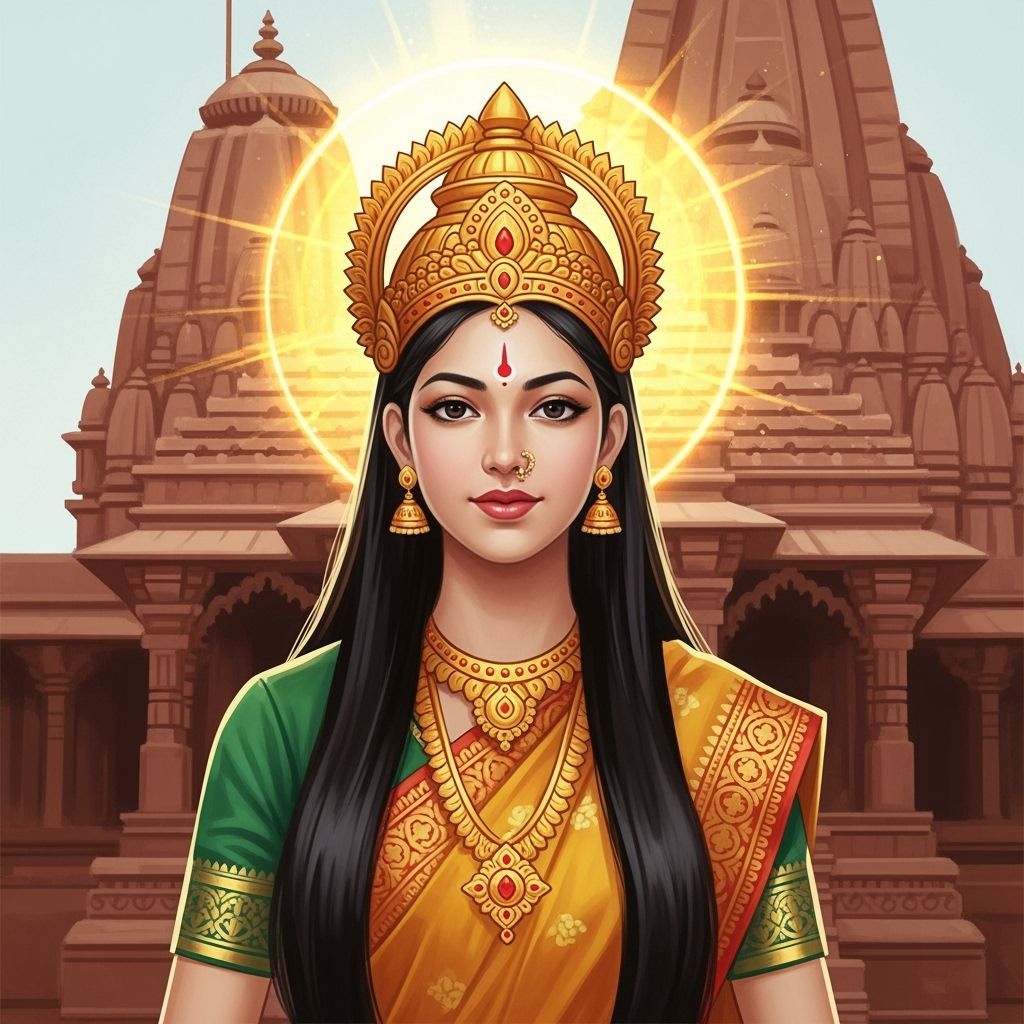 Prosperity Goddess Hemadryamba in Golden Aura